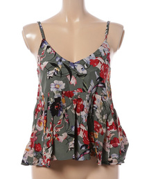 Re:EDIT | [レイヤードスタイルに欠かせない]ヴィンテージ花柄フレアキャミソールビスチェトップス/キャミソール[リエディ](キャミソール)