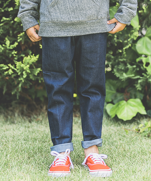 Smoothy(スムージー)の「mp5421-SMOOTHY Stretch Sarrouel Denim Pants For Kid(デニムパンツ・キッズ・インディゴブルー・110/130/100/120)」の1枚目の写真