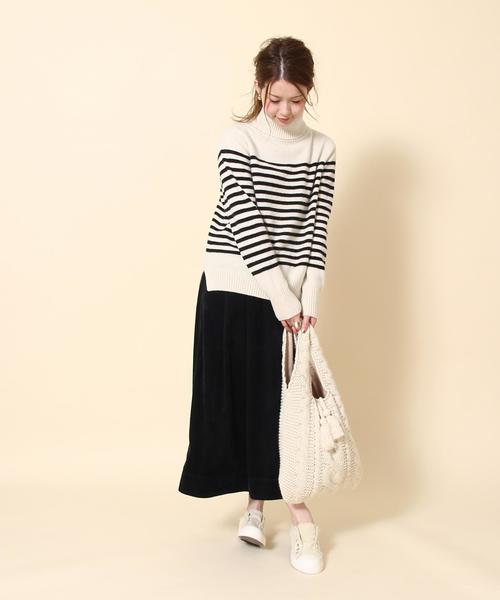 coen(コーエン)の「【Market】ニットマルシェトートバッグ(トートバッグ・レディース・オフホワイト/ネイビー・FREE)」の11枚目の写真