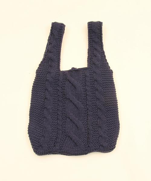 coen(コーエン)の「【Market】ニットマルシェトートバッグ(トートバッグ・レディース・オフホワイト/ネイビー・FREE)」の13枚目の写真