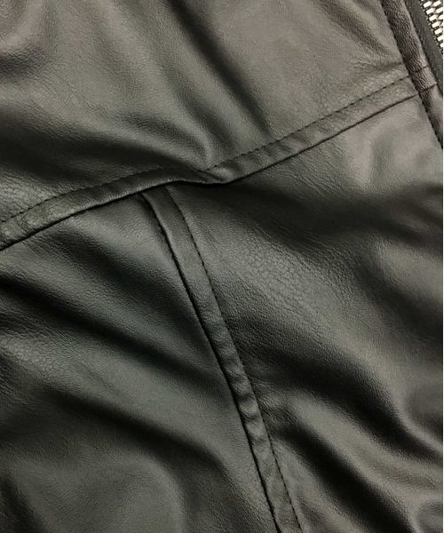 A.S.M(エーエスエム)の「フェイクレザー裏ボアフーデッドブルゾン(ブルゾン・メンズ・ブラック・52/48/50)」の7枚目の写真