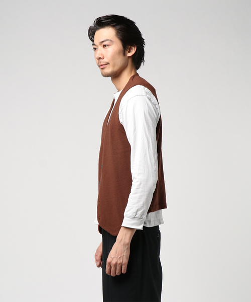 green label relaxing(グリーンレーベルリラクシング)の「カノコ コンビ ジレ / ベスト ◆(ベスト・メンズ・ブラウン/ネイビー/グレー・SMALL/LARGE/MEDIUM)」の4枚目の写真