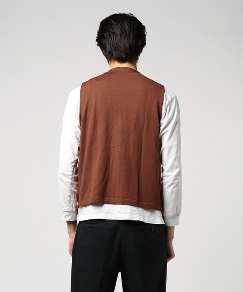 green label relaxing(グリーンレーベルリラクシング)の「カノコ コンビ ジレ / ベスト ◆(ベスト・メンズ・ブラウン/ネイビー/グレー・SMALL/LARGE/MEDIUM)」の5枚目の写真