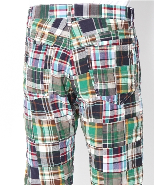 ビームスプラスマドラスパッチワークパンツ