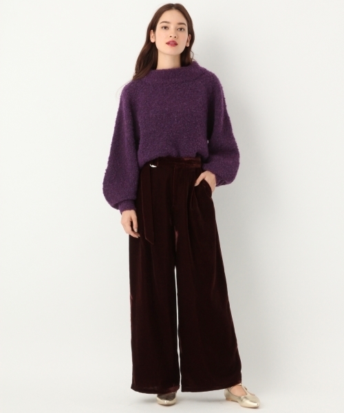 A part by(アパートバイ)の「Pベルベットワイドパンツ 775934 (その他パンツ・レディース・ブラック/ブラウン/マスタード・LARGE/MEDIUM)」の9枚目の写真