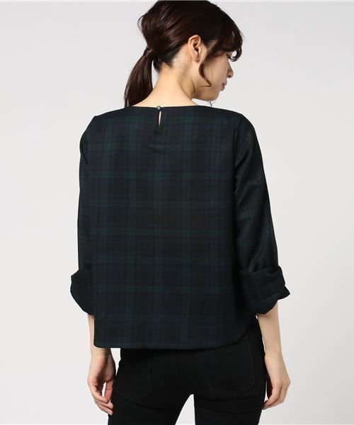 LBC(エルビーシー)の「チェックブラウス(シャツ/ブラウス・レディース・レッド/グリーン・LARGE/MEDIUM)」の4枚目の写真