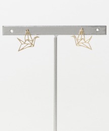 【カヤ】折り鶴ピアス