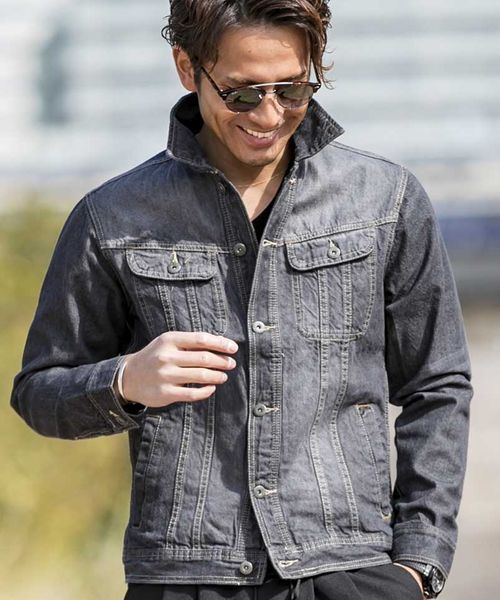 JILL BLAZE（ジルブレイズ）の「10オンスデニム／Gジャン（ブルゾン・メンズ・ブラック/ワンウォッシュ/インディゴブルー/ブルー系その他・M/L）」の2枚目の写真