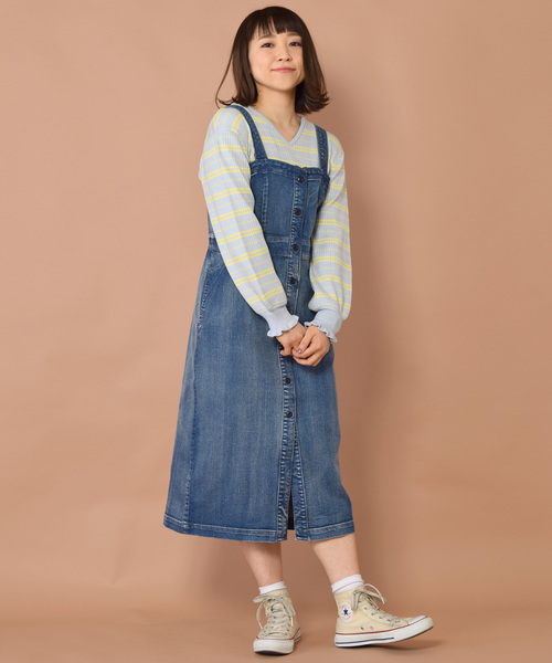 w closet（ダブルクローゼット）の「ワイドリブVネックプルオーバー（ニット/セーター・レディース・ピンク/ホワイト×ブラック/ブラック/ブルー系その他/キナリ・FREE）」の14枚目の写真