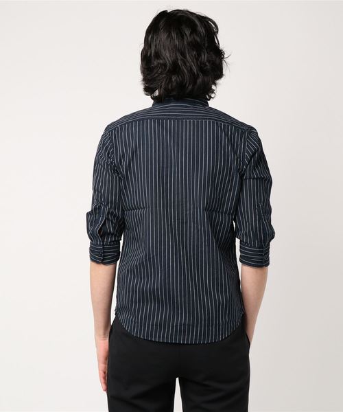 THE CASUAL（カジュアル）の「30S高密度ブロード7分袖シャツ（シャツ/ブラウス・メンズ・ホワイト/ネイビー/カーキ/ピンク/ホワイト系その他/ブルー系その他/ホワイト系その他2/ブルー系その他3/ブラック/グレー/サックスブルー/ブルー/ブラック系その他/ワイン/ブルー系その他2/テラコッタ・M/L/XL/S）」の18枚目の写真