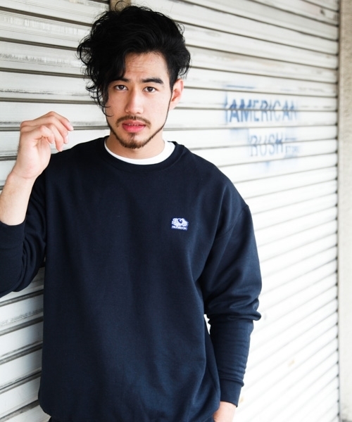 FRUIT OF THE LOOM（フルーツオブザルーム）の「【FRUIT OF THE LOOM（フルーツオブザルーム】裏起毛スウェット 18AW（スウェット・メンズ・ホワイト/ブラック・MEDIUM/LARGE）」の4枚目の写真