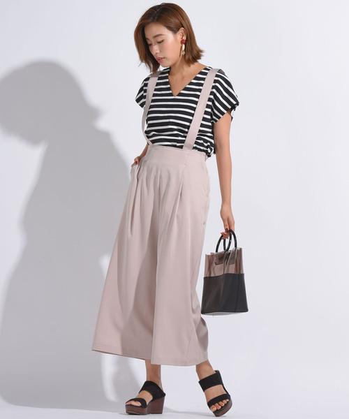 Willful by lipstar（ウィルフル バイ リップスター）の「【Willful by lipstar】サスペンダー付きジョーゼットパンツ（その他パンツ・レディース・ブラック/ベージュ・S/M）」の9枚目の写真