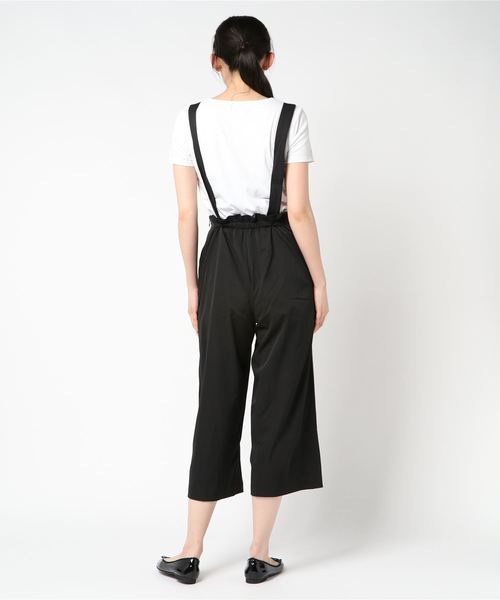 Willful by lipstar（ウィルフル バイ リップスター）の「【Willful by lipstar】サスペンダー付きジョーゼットパンツ（その他パンツ・レディース・ブラック/ベージュ・S/M）」の4枚目の写真