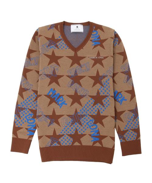 MARK & LONA(マークアンドロナ)の「Comic Star V Pullover(ニット/セーター・メンズ・ベージュ/ネイビー/ホワイト・48/50/46/52)」の10枚目の写真