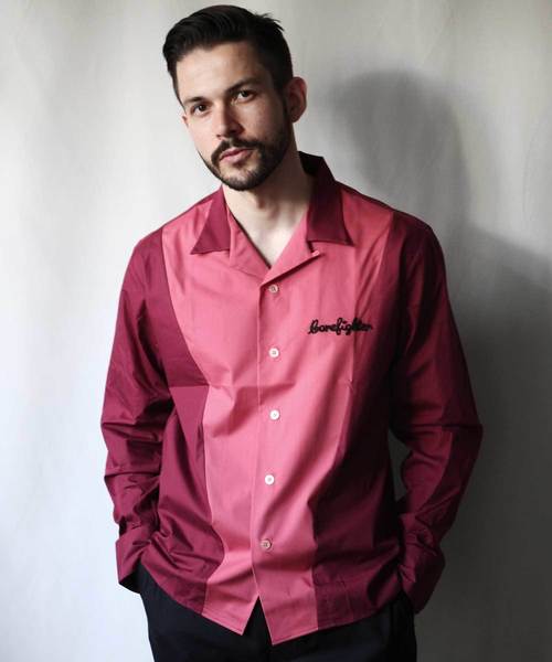 WALK IN CLOSET(ウォークインクローゼット)の「OPEN COLLAR BARBER SHIRT(シャツ/ブラウス・メンズ・ブラウン/ブルー/ワインレッド/オレンジ・MEDIUM/X-LARGE/SMALL)」の3枚目の写真