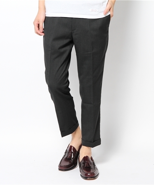 BEAUTY&YOUTH UNITED ARROWS（ビューティーアンドユースユナイテッドアローズ）の「BY TW/サージ ノープリーツ アンクルパンツ◆（スラックス・メンズ・ダークグレー/ネイビー/その他1・SMALL/MEDIUM/LARGE/X-LARGE）」の3枚目の写真