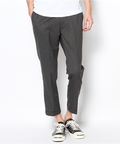 BEAUTY&YOUTH UNITED ARROWS（ビューティーアンドユースユナイテッドアローズ）の「BY TW/サージ ノープリーツ アンクルパンツ◆（スラックス・メンズ・ダークグレー/ネイビー/その他1・SMALL/MEDIUM/LARGE/X-LARGE）」の2枚目の写真