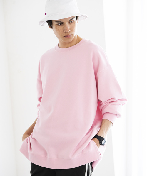 WEGO(ウィゴー)の「WEGO/サイドスリットカラー起毛プルオーバー(スウェット・メンズ・ダークグリーン/ホワイト/ブラック/イエロー/ライトピンク/オレンジ系その他/ブラウン・LARGE/MEDIUM/X-SMALL/SMALL)」の1枚目の写真