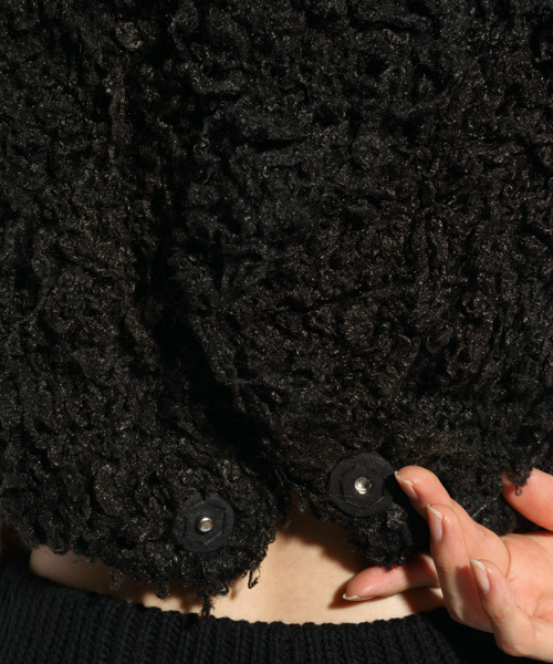 i（アイ）の「フェイクファースクエアタンク（キャミソール・レディース・ブラック/ホワイト/グレー・ﾌﾘ-）」の7枚目の写真