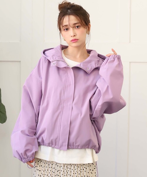 one after another NICE CLAUP（ワンアフターアナザーナイスクラップ）の「ボリューム袖マウンテンパーカー（マウンテンパーカー・レディース・ブラック/ベージュ/パープル/アイボリー・FREE）」の18枚目の写真