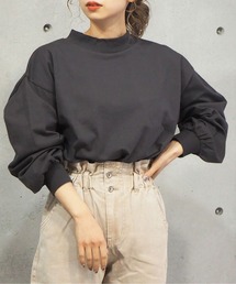 tiptop | [2021AW新色登場]モックネックボリューム袖ロンT(Tシャツ/カットソー)