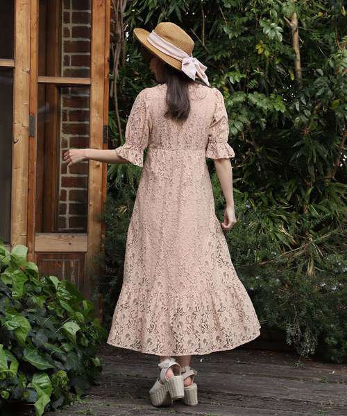 one after another NICE CLAUP(ワンアフターアナザーナイスクラップ)の「ヴィンテージロングマキシワンピース(ワンピース・レディース・その他/モカ/ベージュ系その他・FREE)」の5枚目の写真