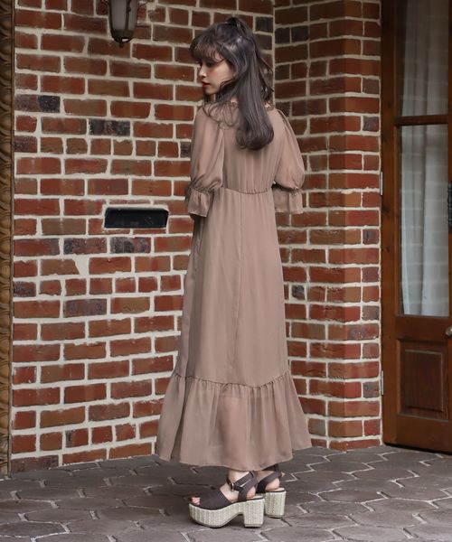 one after another NICE CLAUP(ワンアフターアナザーナイスクラップ)の「ヴィンテージロングマキシワンピース(ワンピース・レディース・その他/モカ/ベージュ系その他・FREE)」の9枚目の写真