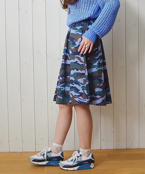 Khaju（カージュ）の「Khaju:カモチェックスカート□（スカート・レディース・ブラック/ブルー系その他/ブルー・ONE SIZE）」の7枚目の写真