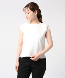 異素材切替フレンチスリーブカットソープルオーバー