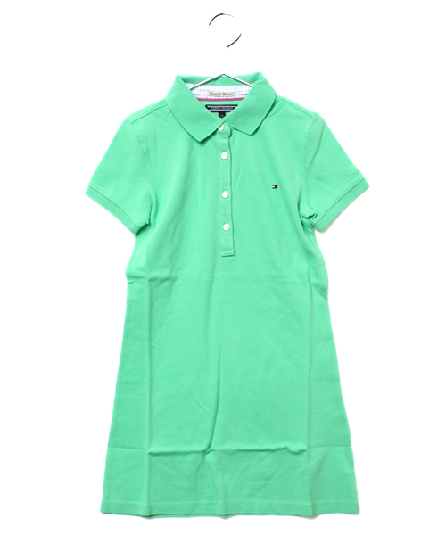 TOMMY HILFIGER（トミーヒルフィガー）の「GIRLS POLO DRESS S/S（ワンピース・キッズ・グリーン/ピンク/レッド・130/140/150/160）」の2枚目の写真