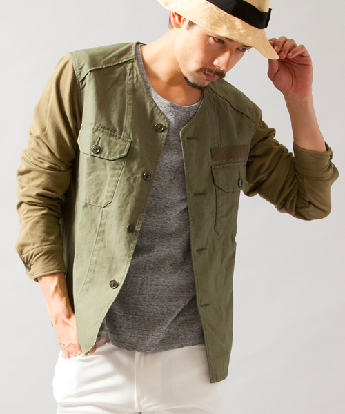 BEAUTY&YOUTH UNITED ARROWS（ビューティーアンドユースユナイテッドアローズ）の「BY コンビ ユーティリティ Vカーディガン◆（ミリタリージャケット・メンズ・オリーブ/ネイビー・LARGE/X-LARGE/SMALL/MEDIUM）」の8枚目の写真