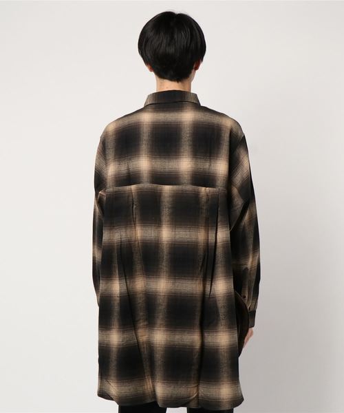 JIEDA（ジエダ）の「【PULP】JIEDA / ジエダ OMBRE PLAID LONG SHIRT（シャツ/ブラウス・メンズ・ブラウン・SMALL/2）」の3枚目の写真