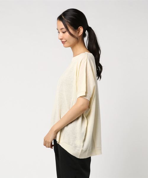 MashuKashu（マシュカシュ）の「ニットワイドプルオーバー（ニット/セーター・レディース・ベージュ/ネイビー/ピンク・フリー）」の4枚目の写真