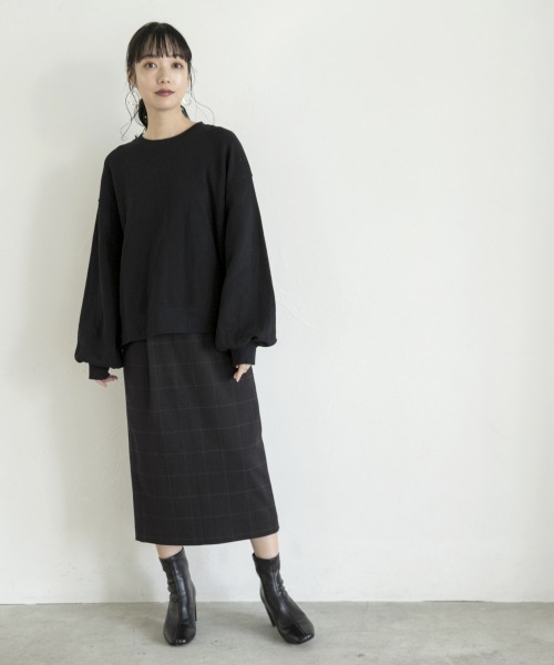 LOWRYS FARM（ローリーズファーム）の「キモウストレッチウラケプルオーバー　858657（スウェット・レディース・ブラック/パープル/アイボリー/ブラウン・FREE）」の13枚目の写真