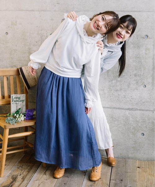 Mysa&Liina(ミーサリーナ)の「ミニ裏毛取外レース付きパーカー(パーカー・レディース・キナリ/ブラック/オフホワイト/ラベンダー/杢グレー・M)」の21枚目の写真