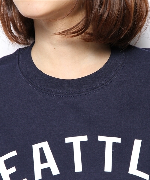 CIAOPANIC(チャオパニック)の「【Ciaopanic】シアトルロゴTee(Tシャツ/カットソー・レディース・ホワイト/ネイビー・FREE)」の5枚目の写真