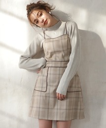 one after another NICE CLAUP | パイピングジャンパースカート(ワンピース)