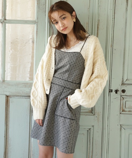 one after another NICE CLAUP(ワンアフターアナザーナイスクラップ)の「パイピングジャンパースカート(ワンピース・レディース・ブラック/アニマル/ドット/チェック・FREE)」の21枚目の写真