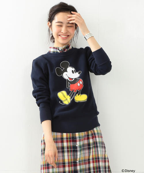 Champion（チャンピオン）の「CHAMPION×BEAMS BOY / 別注 クルーネックスウェット Disney（ディズニー）（スウェット・レディース・ブラック/グレー/ネイビー/ホワイト・ONE SIZE）」の16枚目の写真