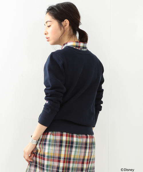 Champion（チャンピオン）の「CHAMPION×BEAMS BOY / 別注 クルーネックスウェット Disney（ディズニー）（スウェット・レディース・ブラック/グレー/ネイビー/ホワイト・ONE SIZE）」の12枚目の写真