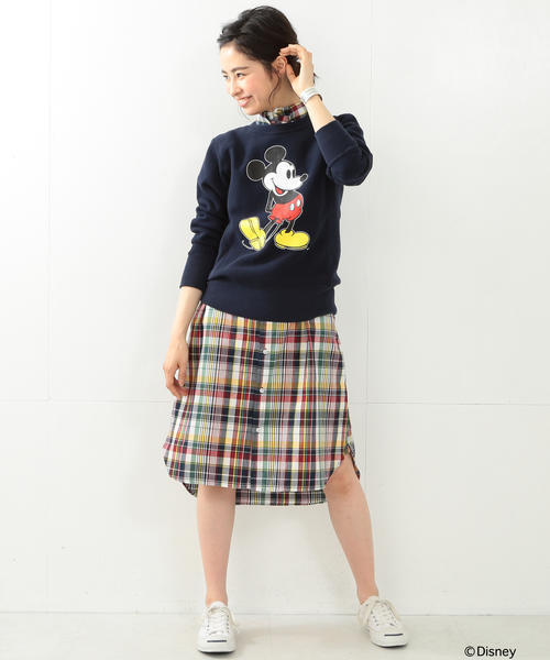 Champion（チャンピオン）の「CHAMPION×BEAMS BOY / 別注 クルーネックスウェット Disney（ディズニー）（スウェット・レディース・ブラック/グレー/ネイビー/ホワイト・ONE SIZE）」の13枚目の写真