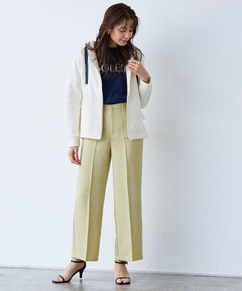 Pierrot（ピエロ）の「ボンディングバックフレアパーカー（パーカー・レディース・ブラック/アイボリー/ダークグレー/ベージュ/ネイビー/杢グレー/グレー系その他/カーキ/ミント・M/L/S）」の20枚目の写真