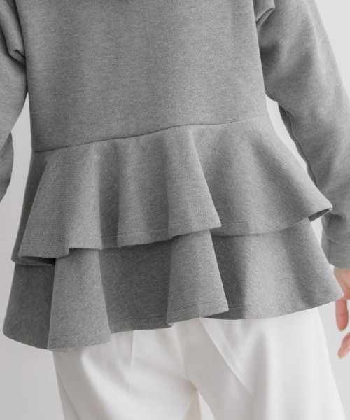 Pierrot（ピエロ）の「ボンディングバックフレアパーカー（パーカー・レディース・ブラック/アイボリー/ダークグレー/ベージュ/ネイビー/杢グレー/グレー系その他/カーキ/ミント・M/L/S）」の15枚目の写真