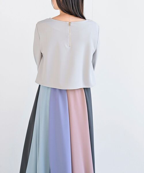 rps（アールピーエス）の「カラフルパッチワークドッキングワンピース（ワンピース・レディース・ブラック/ネイビー/オフホワイト/ダークグリーン/ブラック系その他2/ホワイト系その他2/ボルドー/パープル/ブラック系その他3/ライトグレー/ダークネイビー・M/フリー）」の19枚目の写真