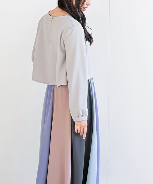 rps（アールピーエス）の「カラフルパッチワークドッキングワンピース（ワンピース・レディース・ブラック/ネイビー/オフホワイト/ダークグリーン/ブラック系その他2/ホワイト系その他2/ボルドー/パープル/ブラック系その他3/ライトグレー/ダークネイビー・M/フリー）」の18枚目の写真