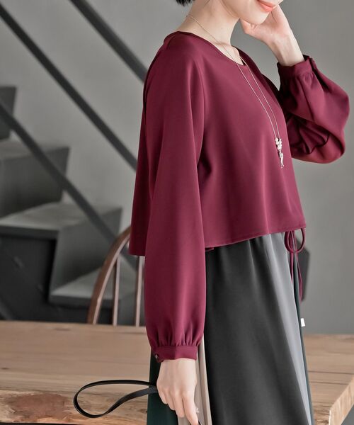 rps（アールピーエス）の「カラフルパッチワークドッキングワンピース（ワンピース・レディース・ブラック/ネイビー/オフホワイト/ダークグリーン/ブラック系その他2/ホワイト系その他2/ボルドー/パープル/ブラック系その他3/ライトグレー/ダークネイビー・M/フリー）」の15枚目の写真