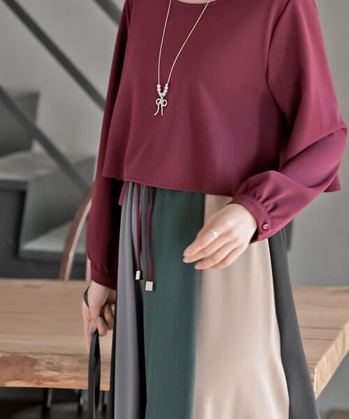 rps（アールピーエス）の「カラフルパッチワークドッキングワンピース（ワンピース・レディース・ブラック/ネイビー/オフホワイト/ダークグリーン/ブラック系その他2/ホワイト系その他2/ボルドー/パープル/ブラック系その他3/ライトグレー/ダークネイビー・M/フリー）」の13枚目の写真