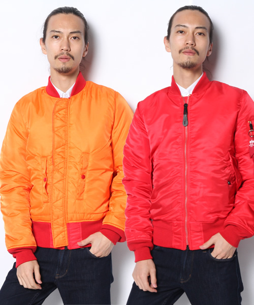 And A(アンドエー)の「MA-1 TIGHT (ALPHA)(ブルゾン・メンズ・ブラック/グリーン/レッド・MEDIUM/SMALL/LARGE)」の1枚目の写真