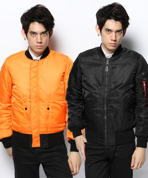 And A(アンドエー)の「MA-1 TIGHT (ALPHA)(ブルゾン・メンズ・ブラック/グリーン/レッド・MEDIUM/SMALL/LARGE)」の2枚目の写真