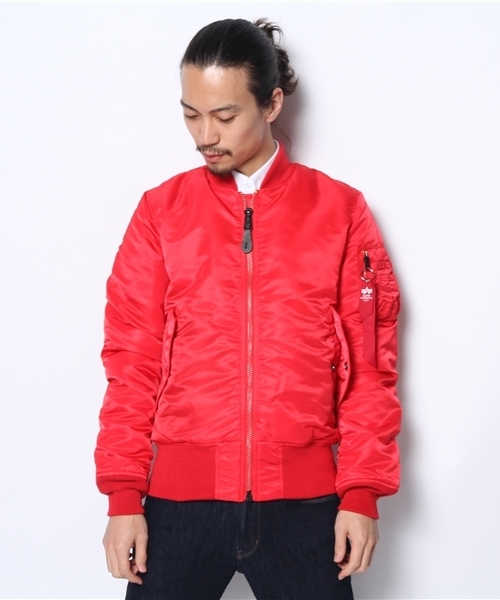 And A(アンドエー)の「MA-1 TIGHT (ALPHA)(ブルゾン・メンズ・ブラック/グリーン/レッド・MEDIUM/SMALL/LARGE)」の4枚目の写真